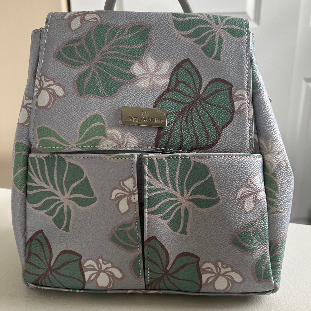 Happy Wahine Backpack - Sandra Kale Grey